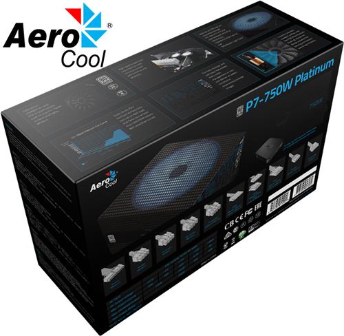 AeroCool Project 7 RGB Ready 750w 80 Plus Platinum Power Supply