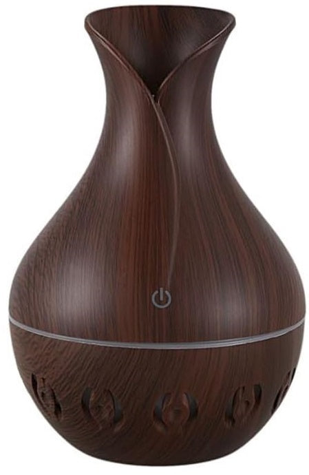 Casey Ultrasonic Aroma Humidifier Dark Hollow Wood Grain