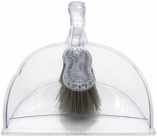 Casey Handheld Clear Dustpan And Brust Set