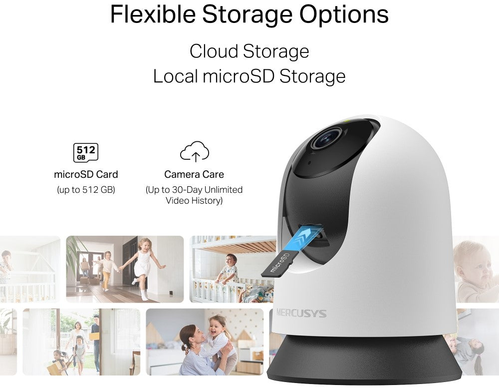 Mercusys Pan or Tilt Home Security WiFi Camera