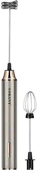 Sokany 2 IN 1 USB Rechargeable Milk Frother & Egg Beater