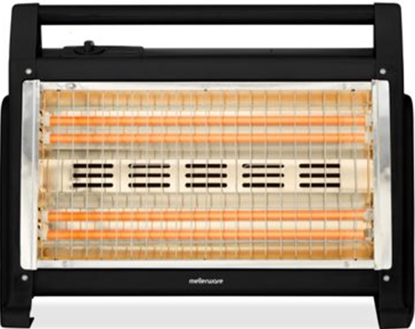 Mellerware Heater 2 Heat Settings Quartz Plastic Black 4