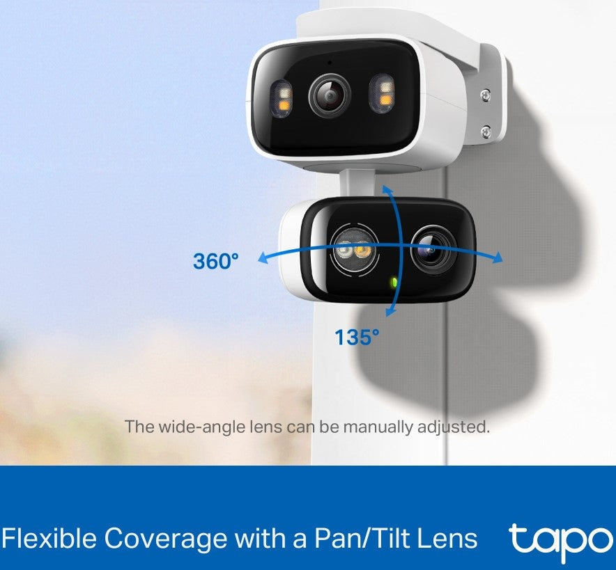 TP Link Indoor or Outdoor Dual Lens Pan or Tilt Security Camera
